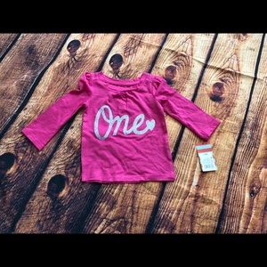 New first birthday cat and jack 12m shirt